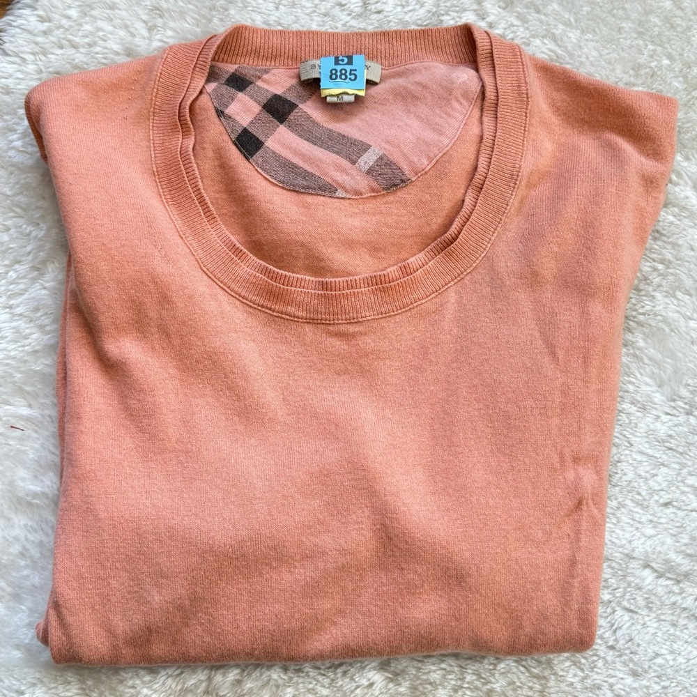 Burberry Brit Cashmere Cotton Blend Pullover Sweater Sz M - Picture 3 of 12